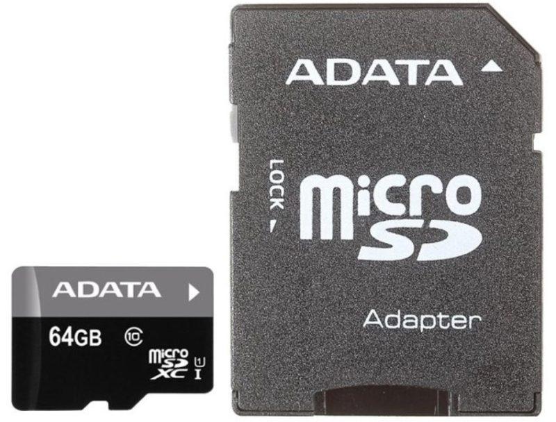 ADATA Premier microSDXC Class 10 UHS-I U1 + SD adapter фото