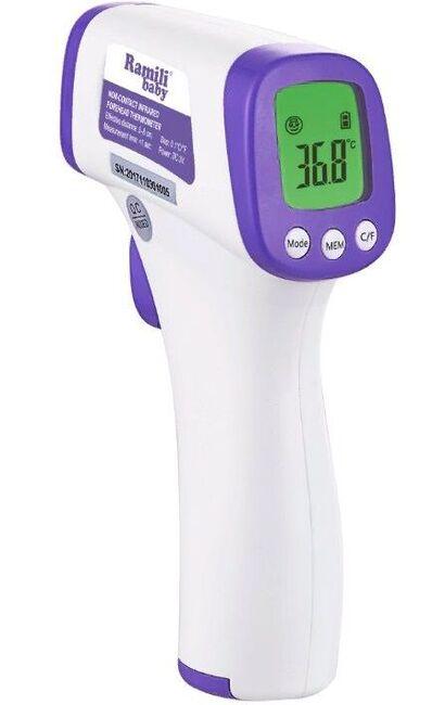 Инфракрасный термометр Ramili Baby ET3050 белый/фиолетовый фото